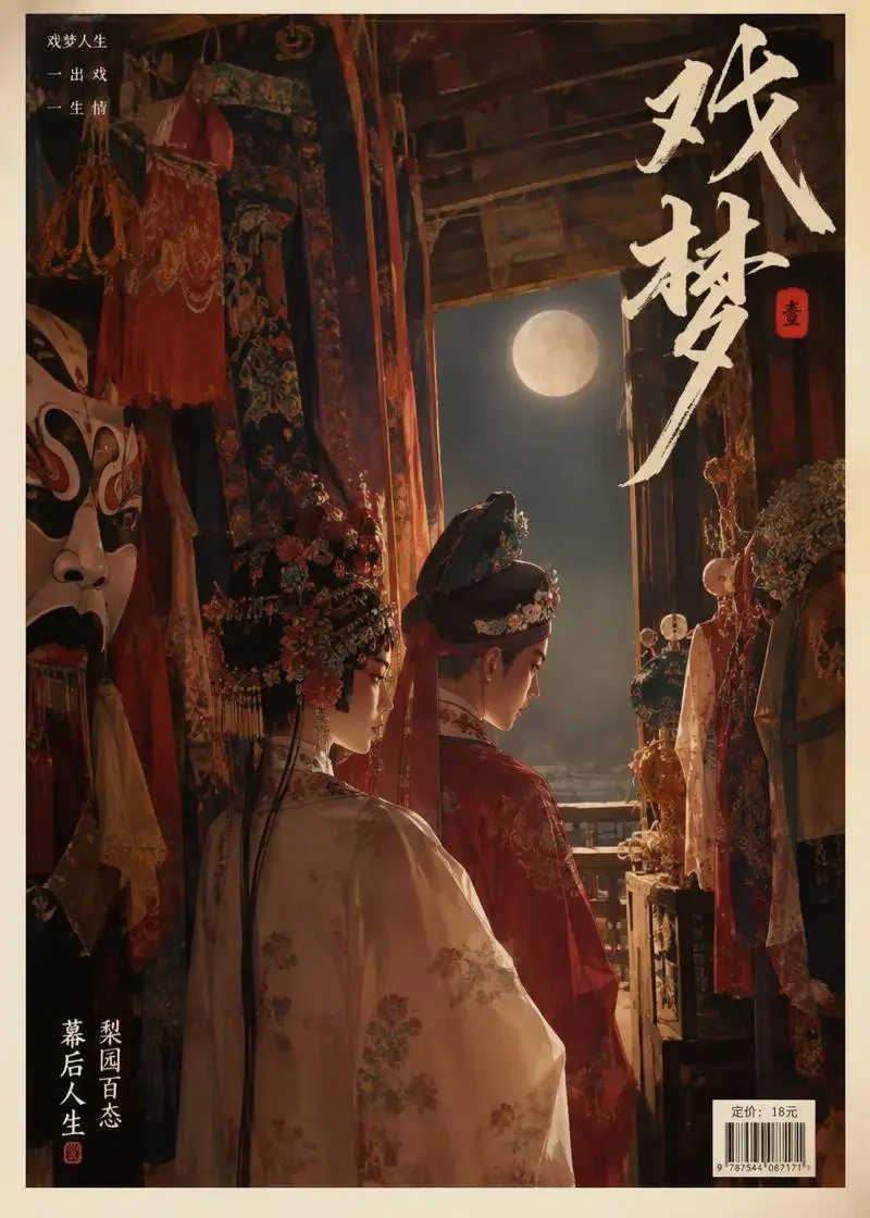 戏班后院的月光 同人漫画封面海报