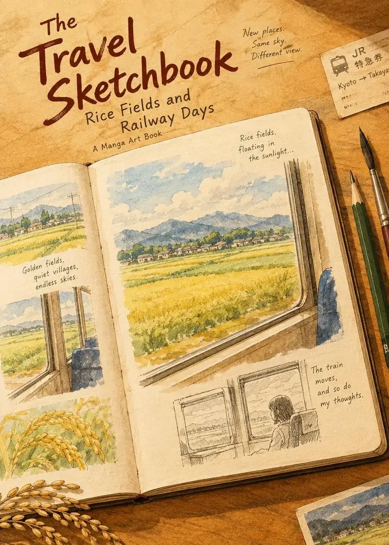 旅途速写集 · 慢车与窗外 同人漫画封面海报