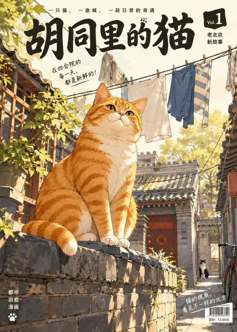 巷口猫爷李三三 同人漫画封面海报
