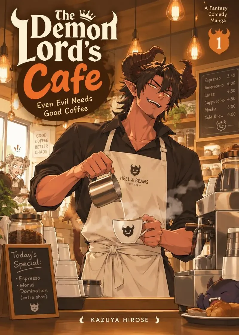 魔王在城里开了家咖啡店 同人漫画封面海报